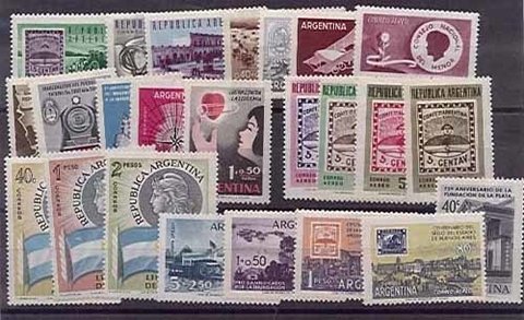 AÑO COMPLETO DE 1958 (25 SELLOS)