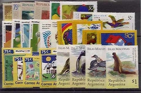 AÑO COMPLETO DE 1994 (27 SELLOS + 1 BLOQUE)