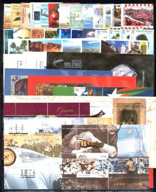 AÑO COMPLETO DE 1999 (37 SELLOS + 10 BLOQUES)