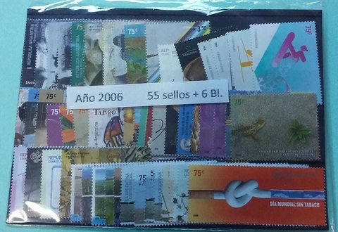AÑO COMPLETO DE 2006 (55 Sellos + 6 Bloques)