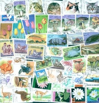 Colección de 50 estampillas de AFGANISTAN