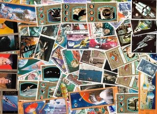 Colección de 100 estampillas de ASTRONAUTICA