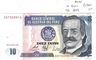 PERÚ 1987, 10 INTIS, S.C
