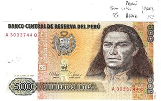 PERÚ 1985, 500 INTIS, S.C