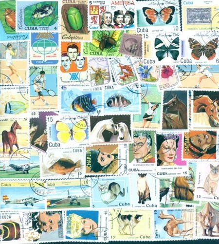 Colección de 200 estampillas de CUBA