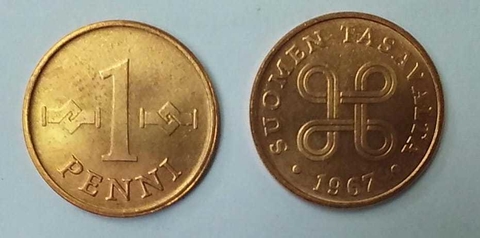 FINLANDIA 1967 1 PENNI