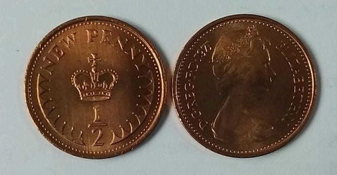 GRAN BRETAÑA 1971 1/2 N. PENNY