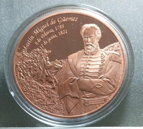 Medalla ´´Güemes´´ - Cobre - Con certificado de Autenticidad