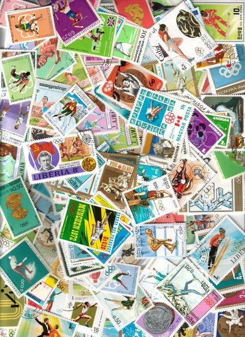 Colección Universal de 100 estampillas del tema OLIMPIADAS