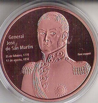 Medalla ´´Gral. José de San Martín (1778-1850)´´ - Cobre - Con certificado de Autenticidad