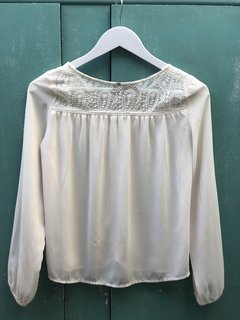 Camisa Off white sin botones - Meri Fox