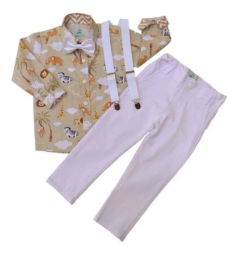 conjunto safari infantil com calça