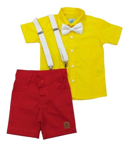 roupa infantil masculina camisa amarela