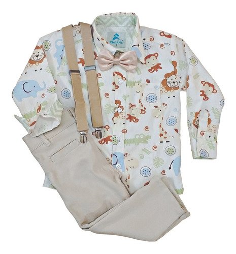 roupa infantil safari camisa manga longa com calça