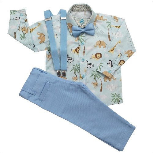 roupa infantil safari manga longa