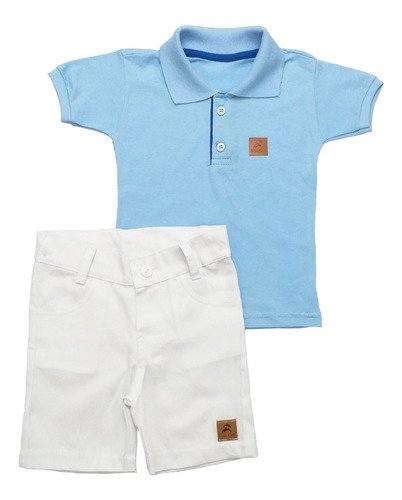 conjunto camisa gola polo infantil