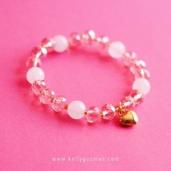 Pulsera con cuarzos rosados