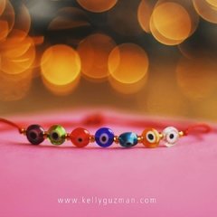 Pulsera de protección con ojos turcos de diferentes colores