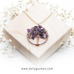 Collar Árbol de la Vida con Amatistas