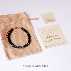 Pulsera "Súper Pa" con piedras de Ónix