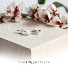 Aretes en plata en forma de corazón de 7mm