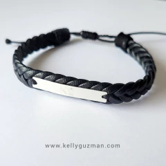 Pulsera con Placa en Plata