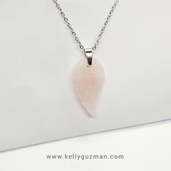 Collara Ala de Angel en Cuarzo Rosa - comprar online
