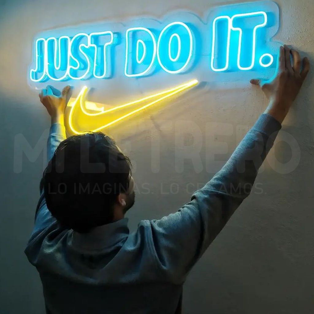 Letrero en Neon Led Just Do It Nike Zapatillas