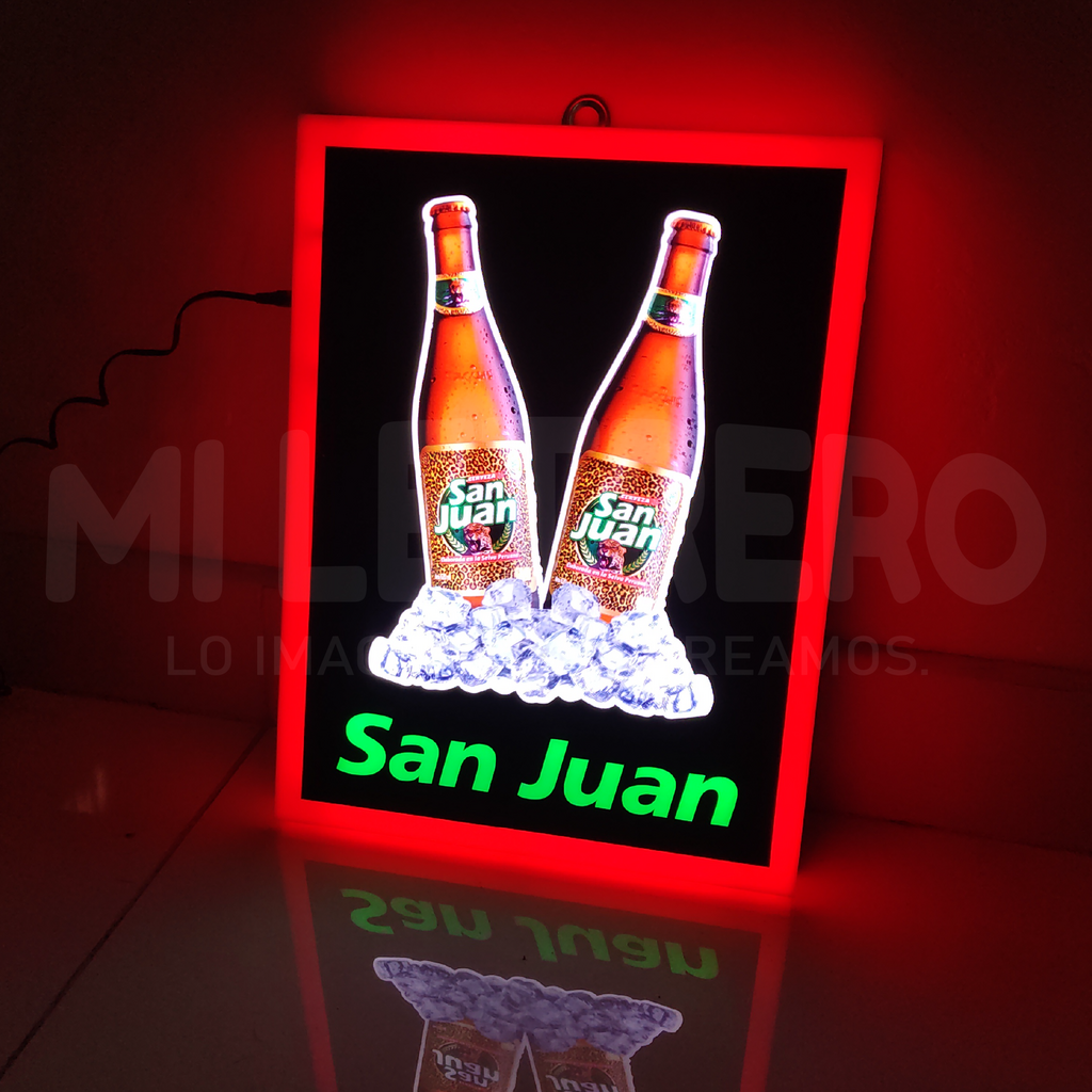 Letrero Acr Lico Cerveza San Juan Led Luminoso Discoteca