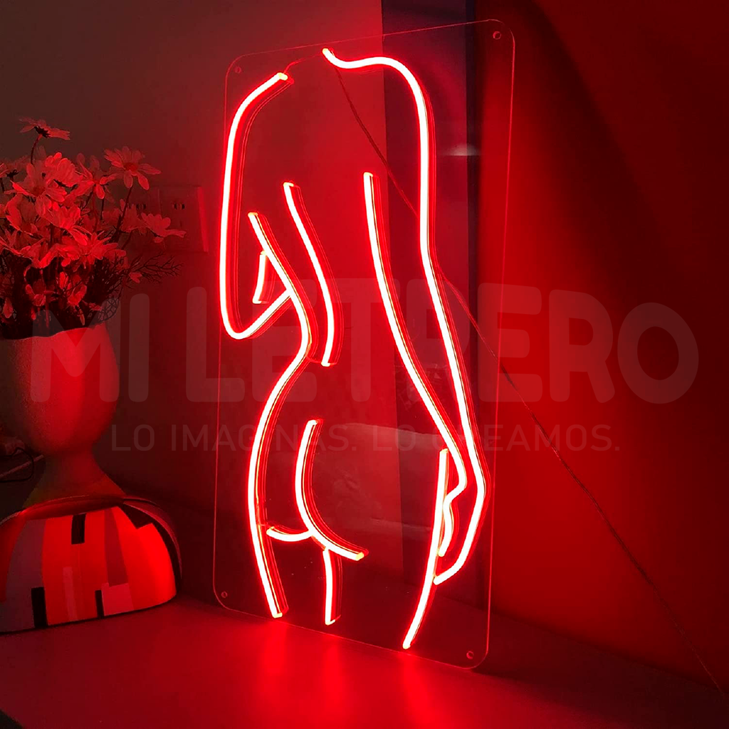 Letrero Luminoso Mujer Sexy Rojo Neon Led Flexible