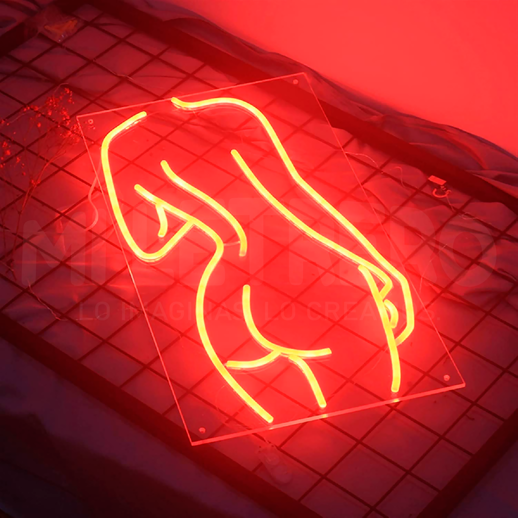 Letrero Luminoso Mujer Sexy Rojo Neon Led Flexible