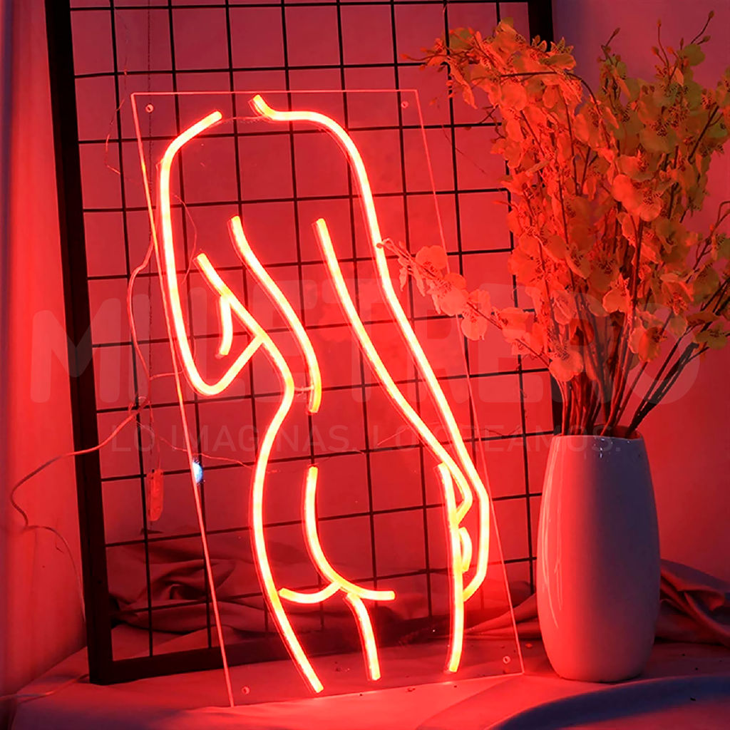 Letrero Luminoso Mujer Sexy Rojo Neon Led Flexible