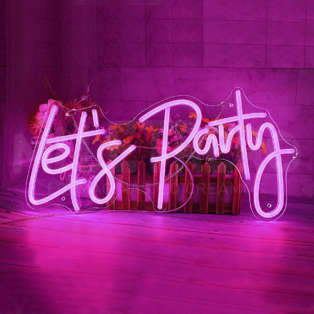 Identificar combinar soporte Letrero Luminoso Neon Let's Party Flexible Led