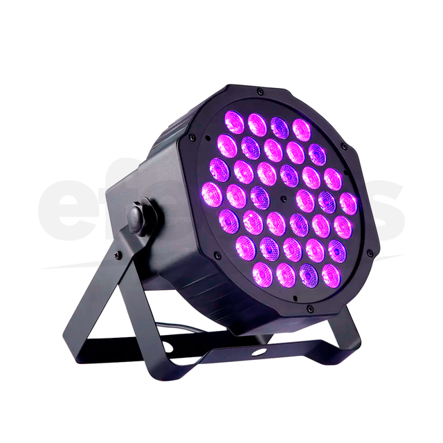 Tacho Par Led UV 54x3W Luz Negra Decoración Neon Para Escenario Disco