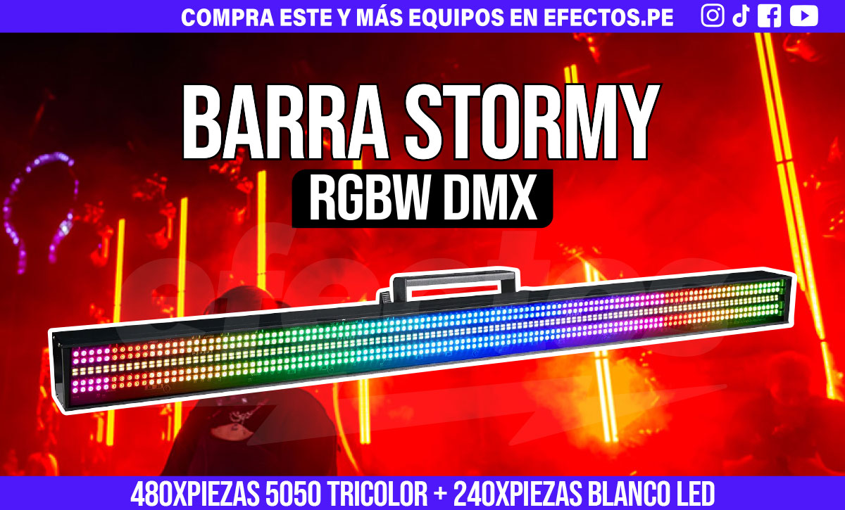 Barra Stormy LED RGBW Luces DJ y Escenarios Eventos Disco