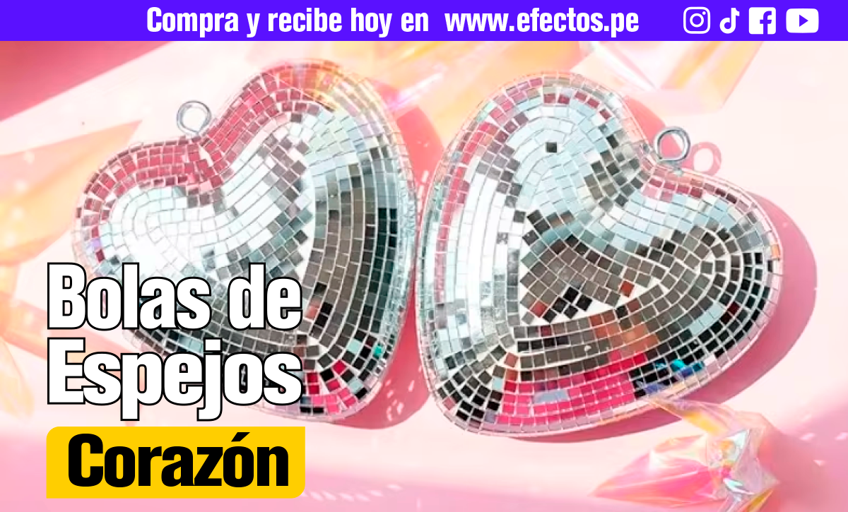 Bola de Espejos de Vidrio Corazón para Eventos y decoraciones