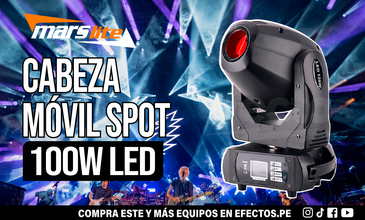 Cabeza Móvil Spot 100W RGBW LED Marslite Weinas Dmx DJ