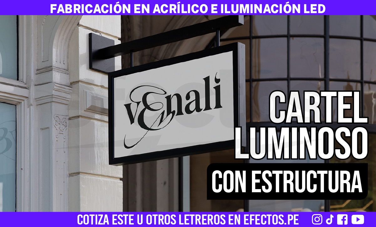 Cartel Luminoso LED para Exterior Fuente de Soda Café