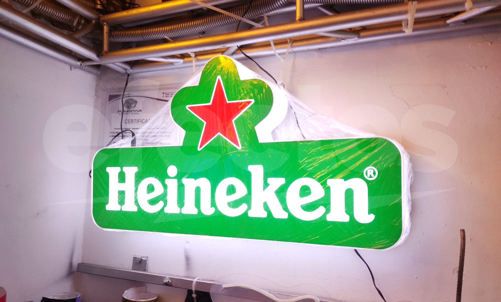 Letrero Heineken Luminoso para discoteca, karaoke y bar Budweiser