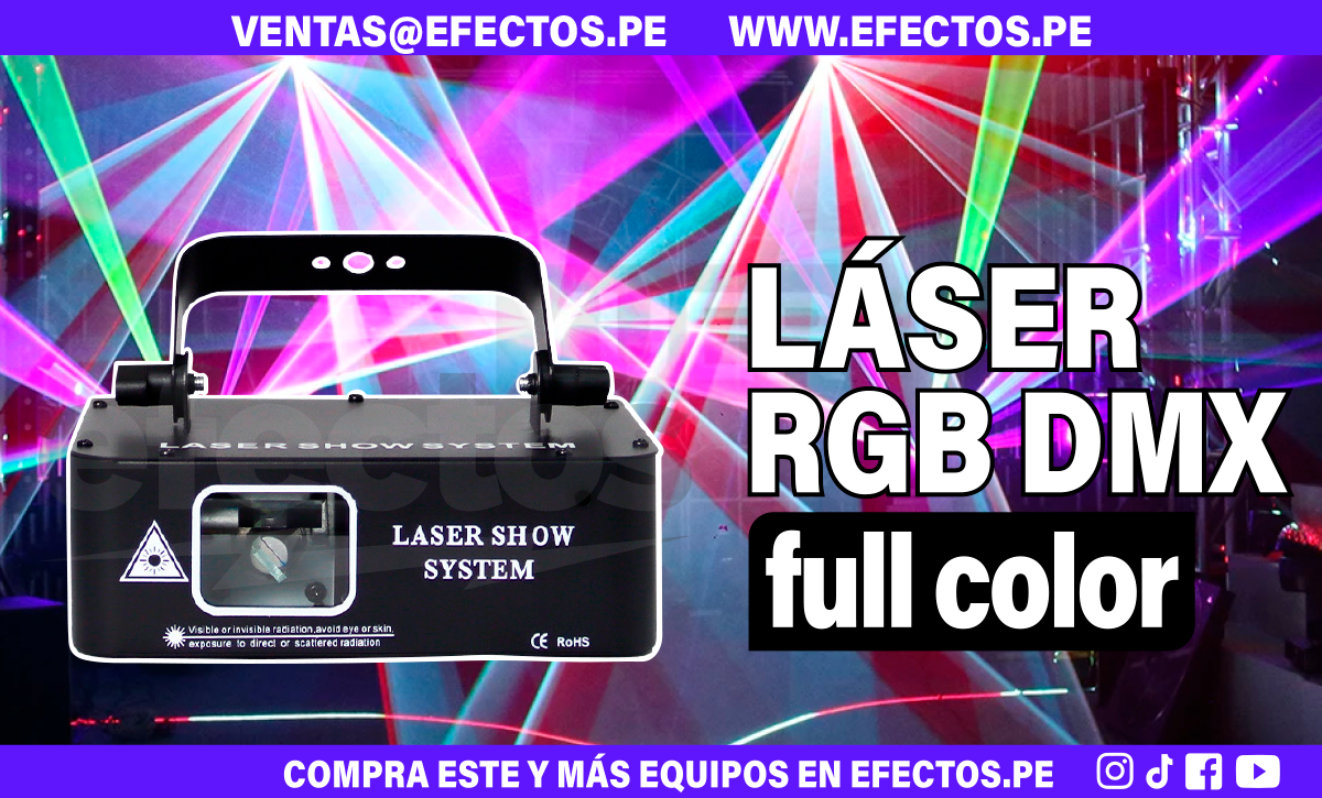 Láser Multicolor RGB Luces para DJ Disco Karaoke Bar