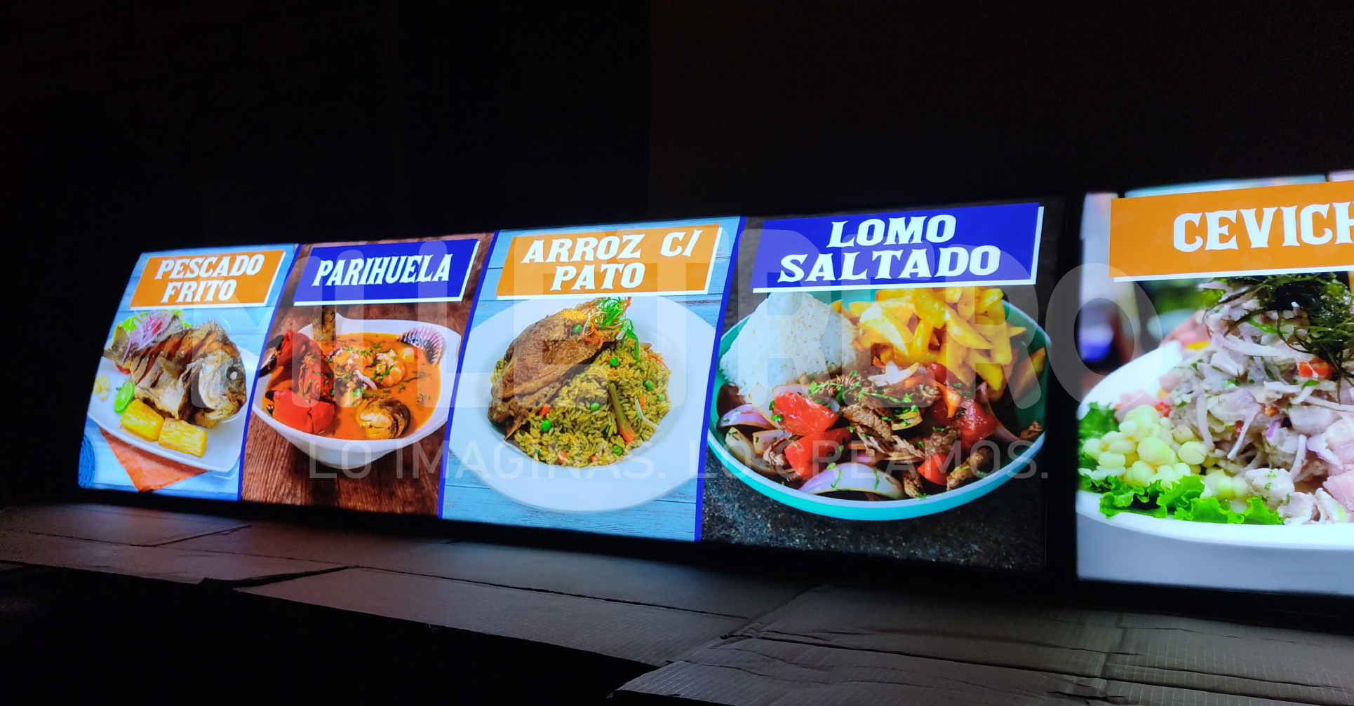 Letrero luminoso Led para Cevicheria de Publicidad para la Cocina