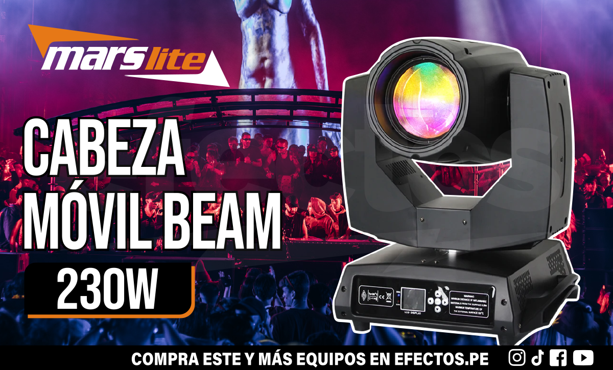 Cabeza Móvil Beam 230W 260W MS B230 Marslite para Discotecas