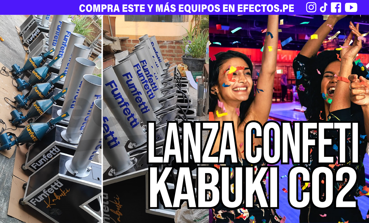 Máquina de lanza Confeti KABUKI Papel Concierto Disco Escenario