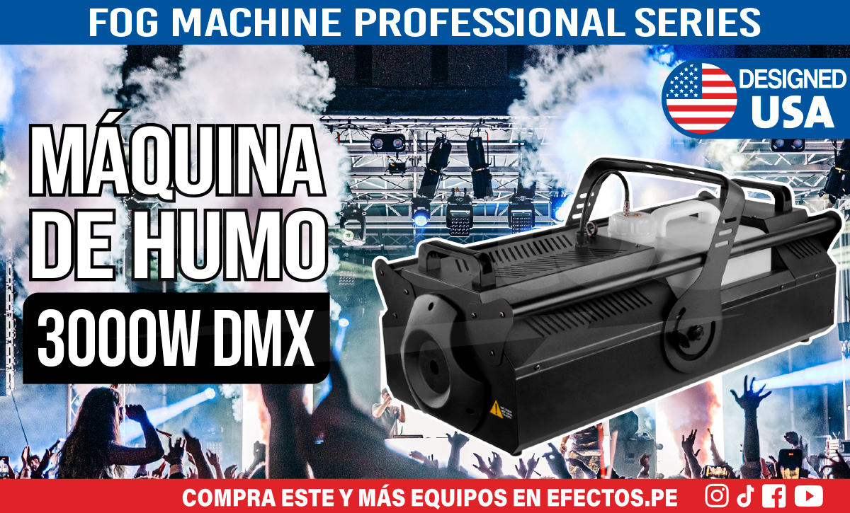 Máquina de Humo 3000W Dmx con Control Remoto para Discoteca Escenario