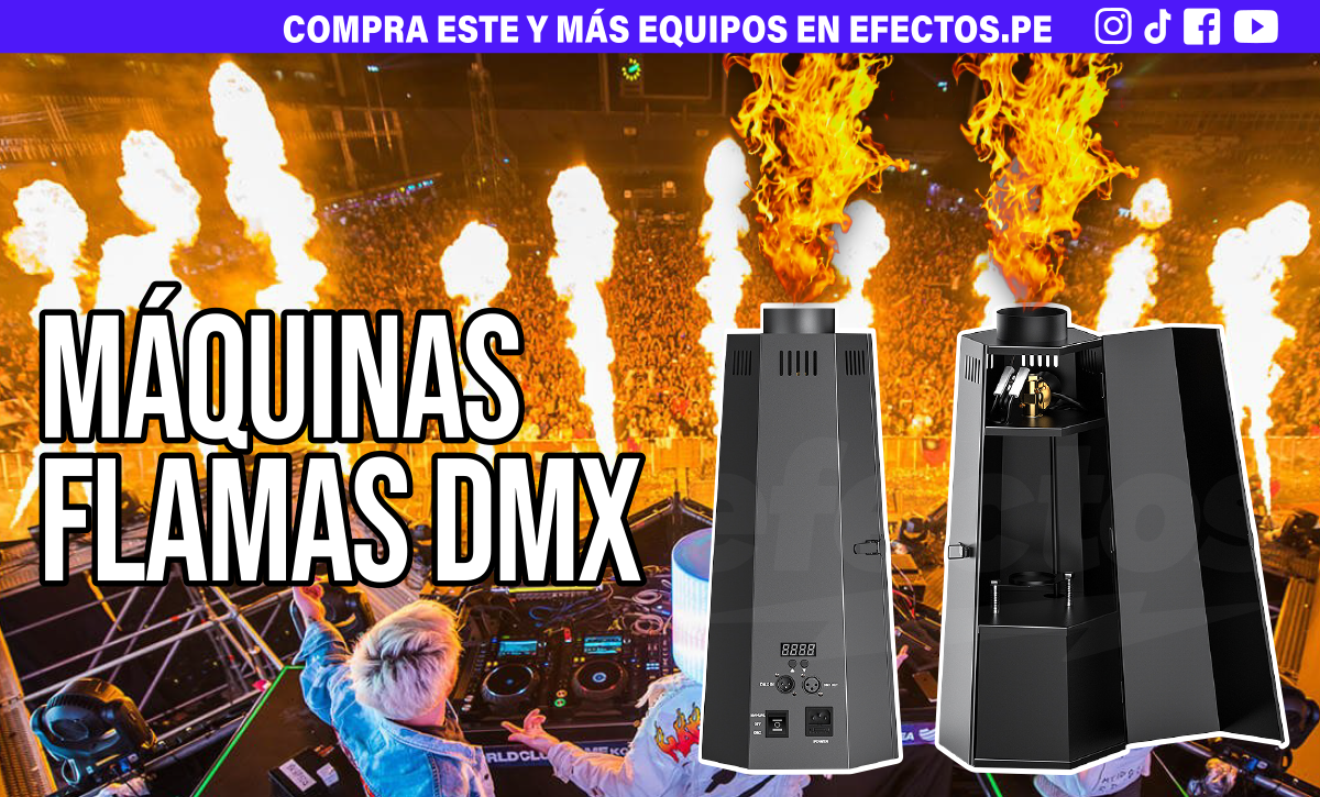 Máquina de Fuego DMX para Escenarios y Conciertos DJ