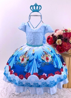 Vestido De Festa Cinderela- Vestido De Temas Infantis
