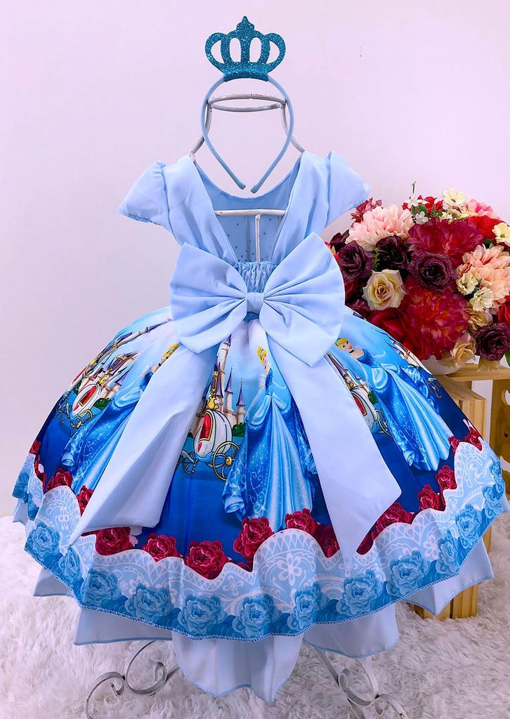 Vestido Infantil Cinderela - Luxo