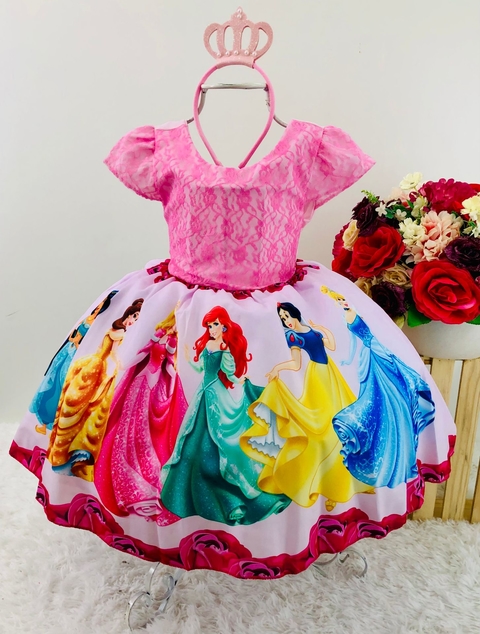 Riachuelo  Vestido Infantil Evasê Moana Laranja Tam 4 a 10