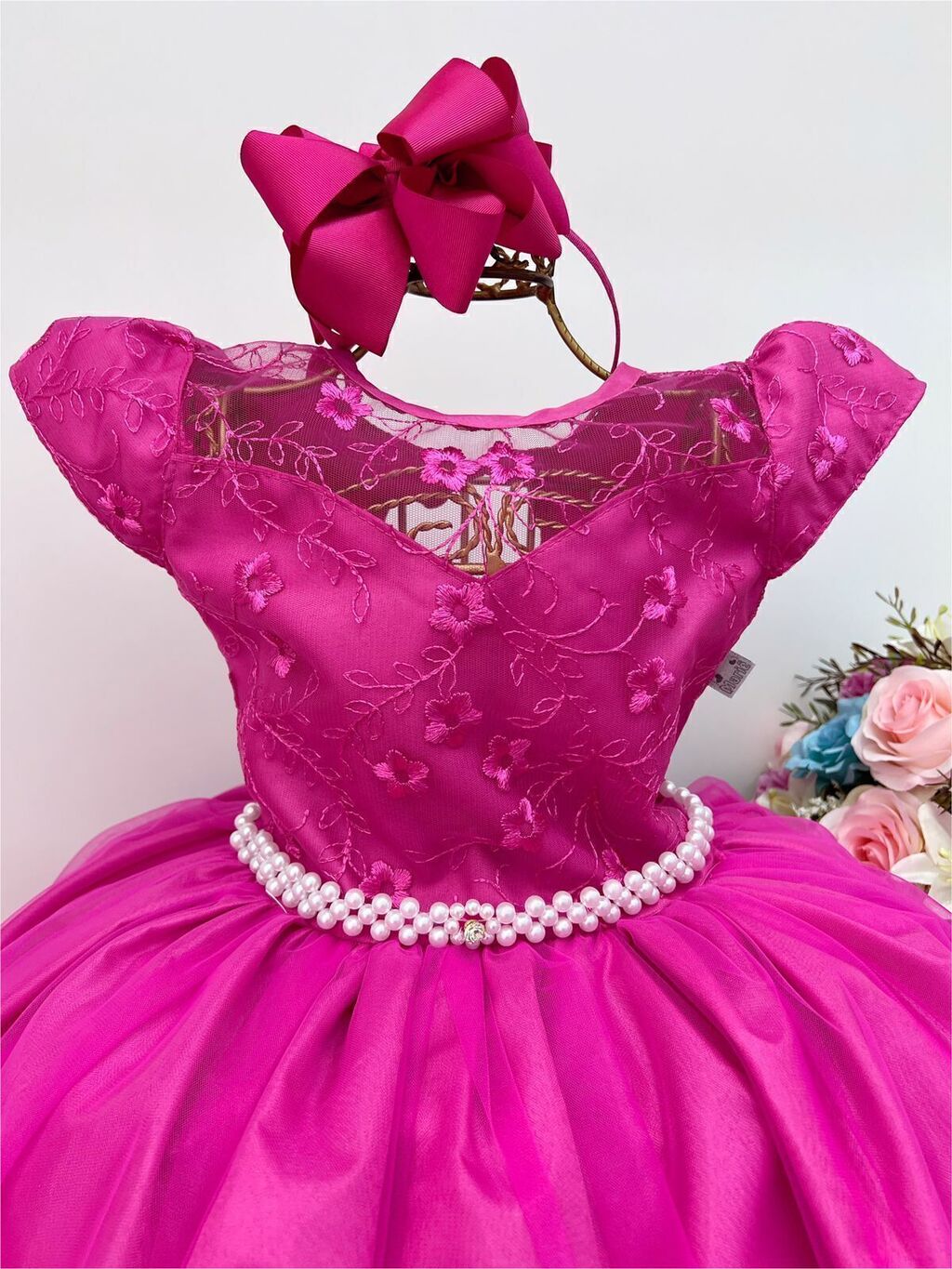 Vestido Infantil Dama Honra Azul Royal Casamento Renda Luxo Festa 2266AR -  Utchuk Kids - Vestido Infantil - Magazine Luiza