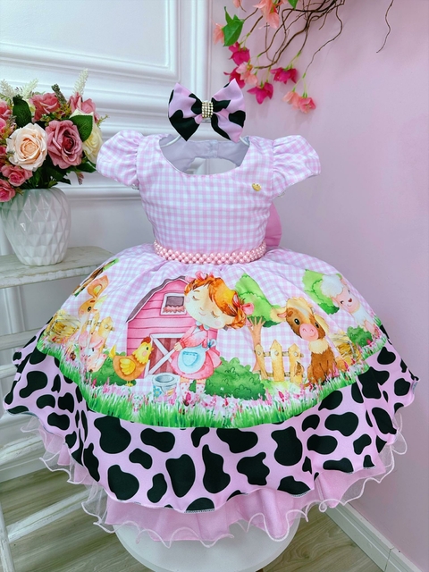 Vestido Infantil Princesa Tiana e o Sapo no Bosque